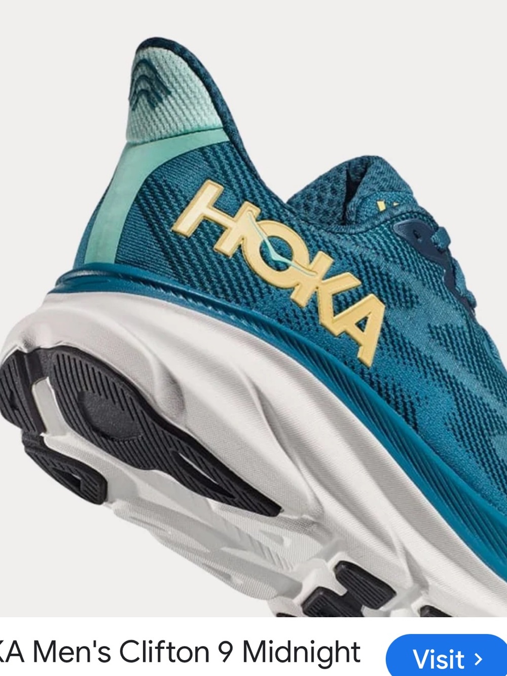 Hoka Clifton9 Midnight Ocean Men Running Sneaker